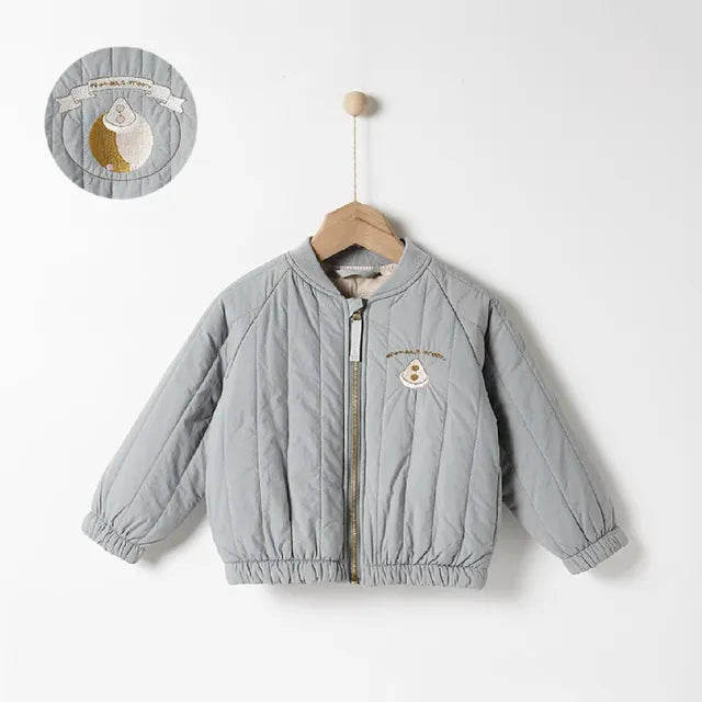 Katoenen Winterjas met Borduursel voor Kinderen - Knus en Warm