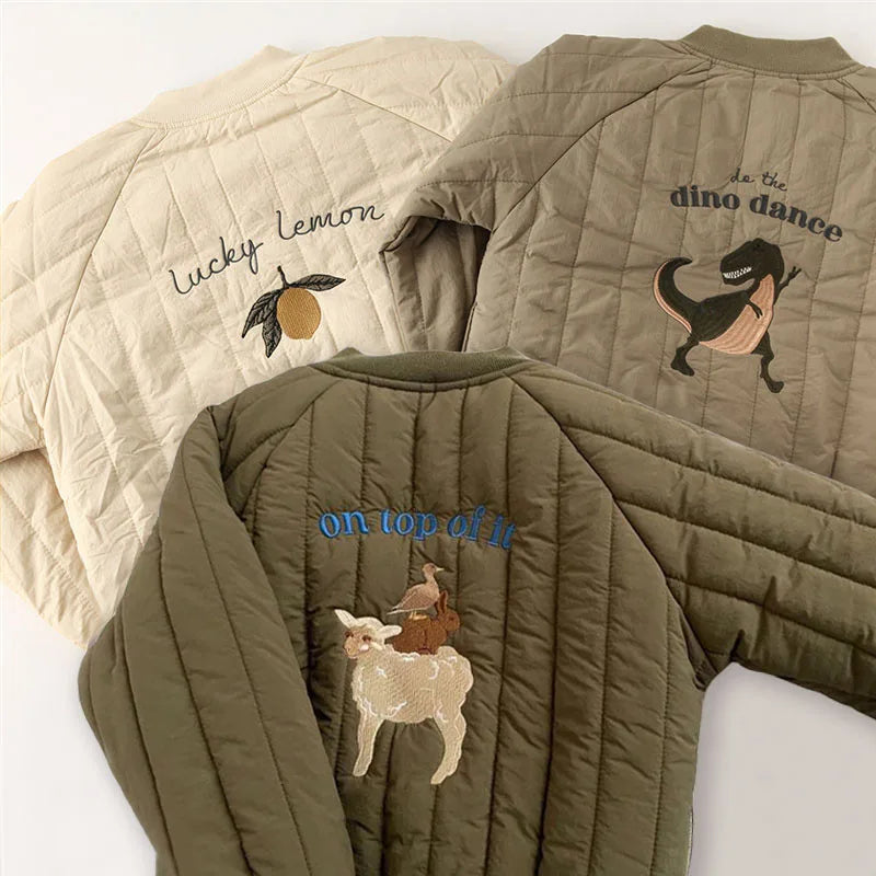 Katoenen Winterjas met Borduursel voor Kinderen - Knus en Warm