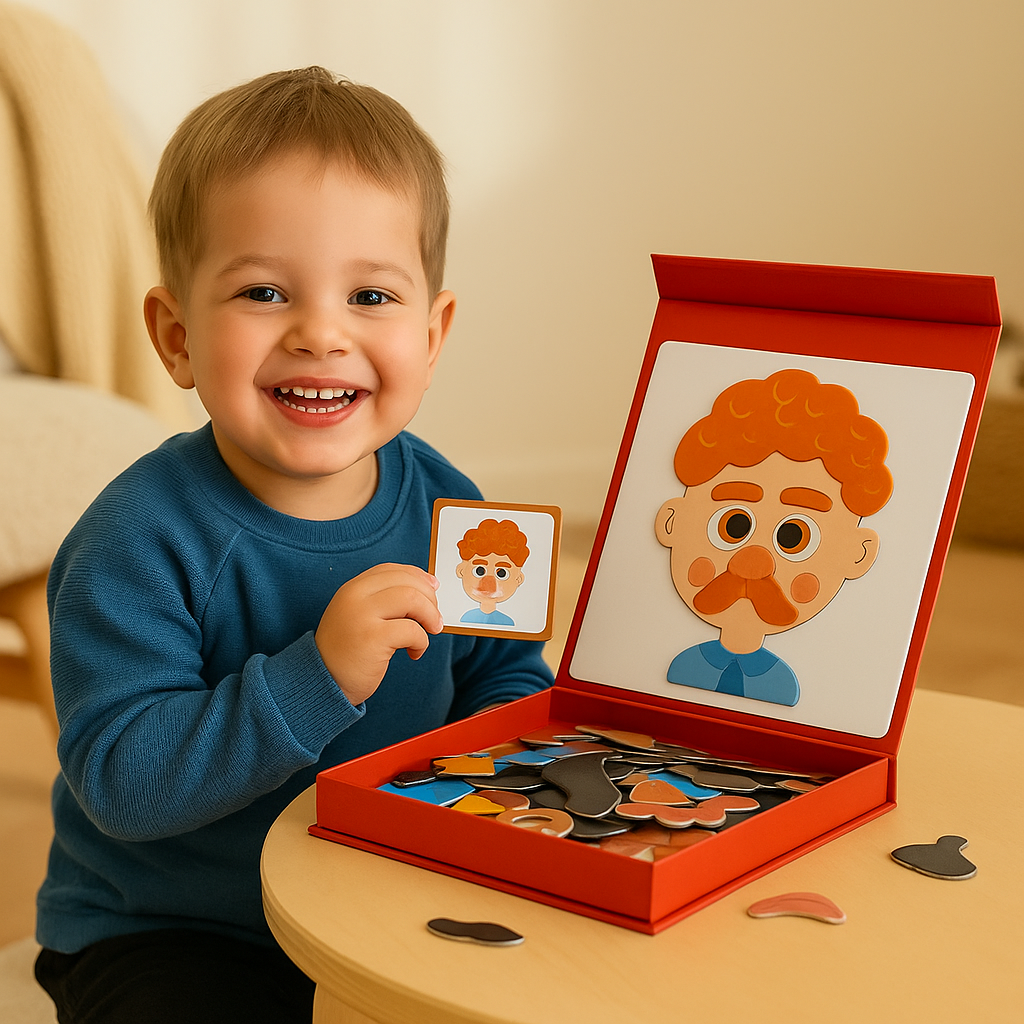 Educatieve gezichtsuitdrukking leerpuzzel voor kinderen