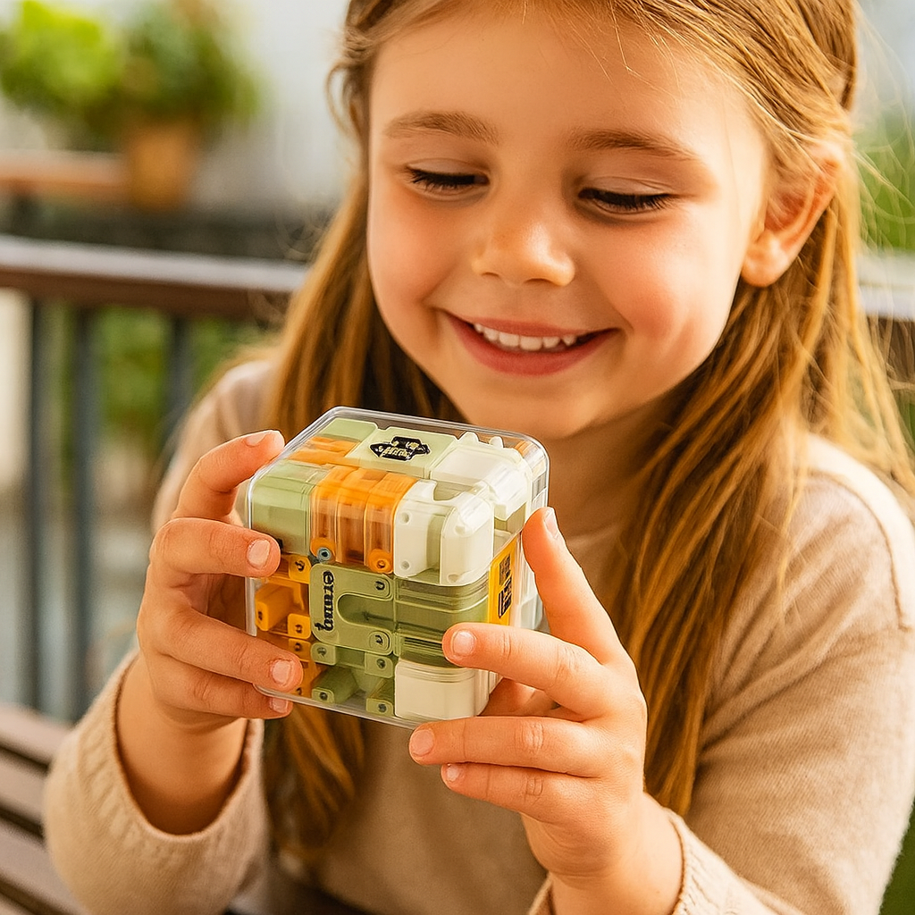 3D doolhof puzzel kubus