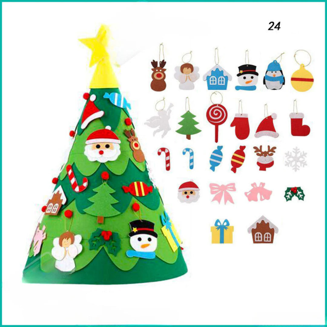 Montessori 3D vilten kerstboom