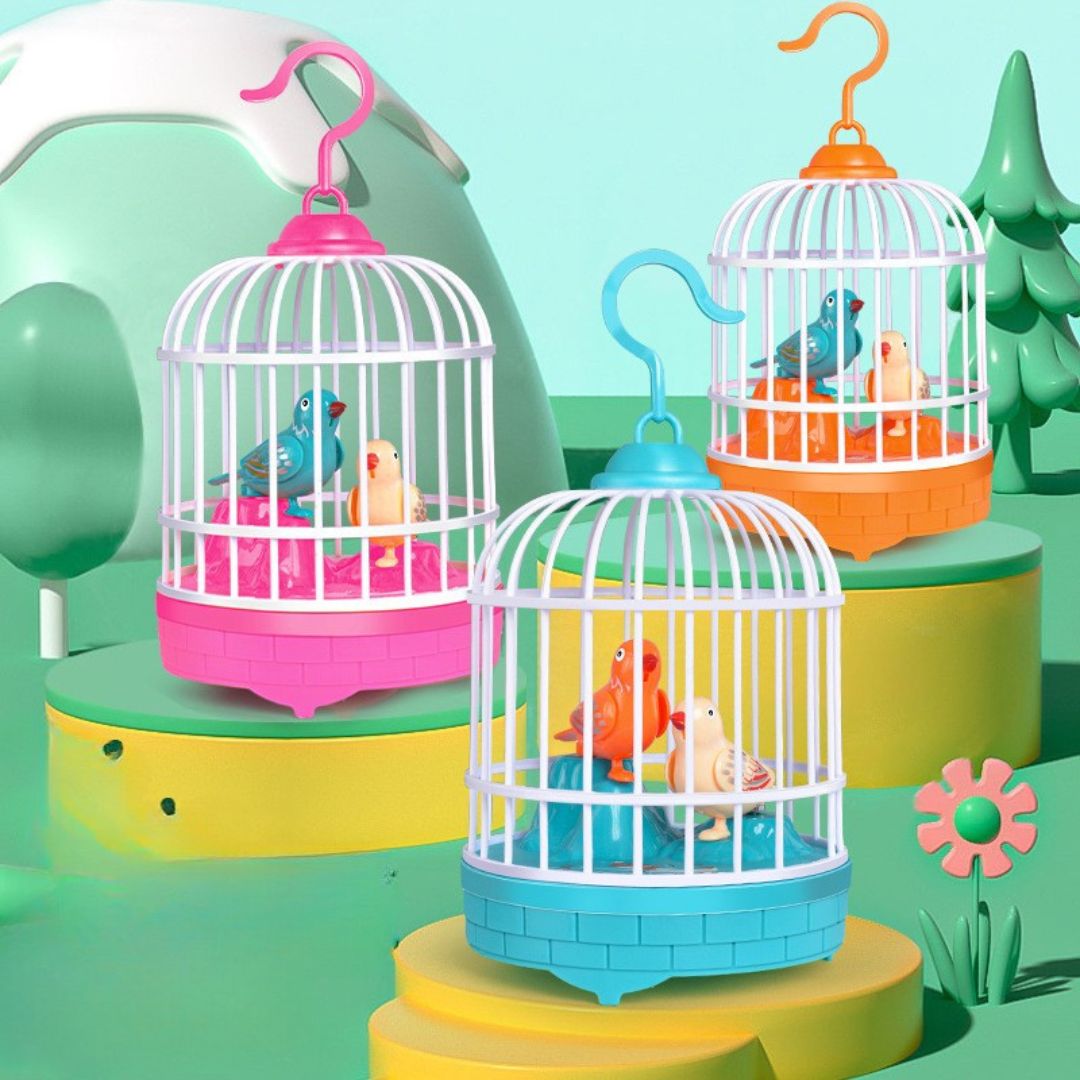 Pratende Vogels in een Kooi Kinderspeelgoed