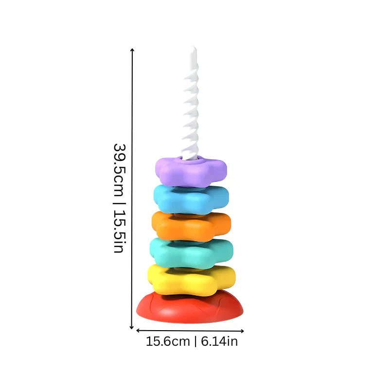 Regenboog draai- en kleurtoren speelgoed