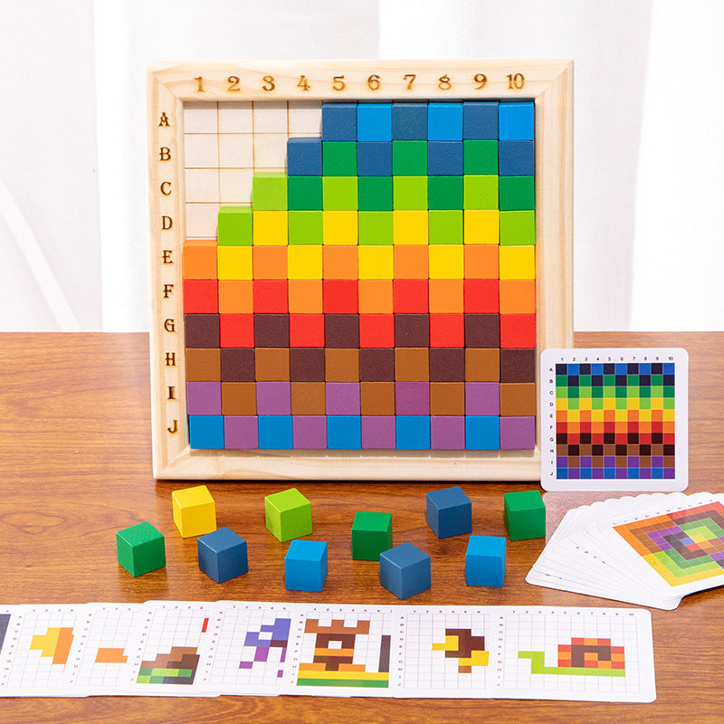 Montessori Kleur-, Letter- En Cijferspel Van Hout