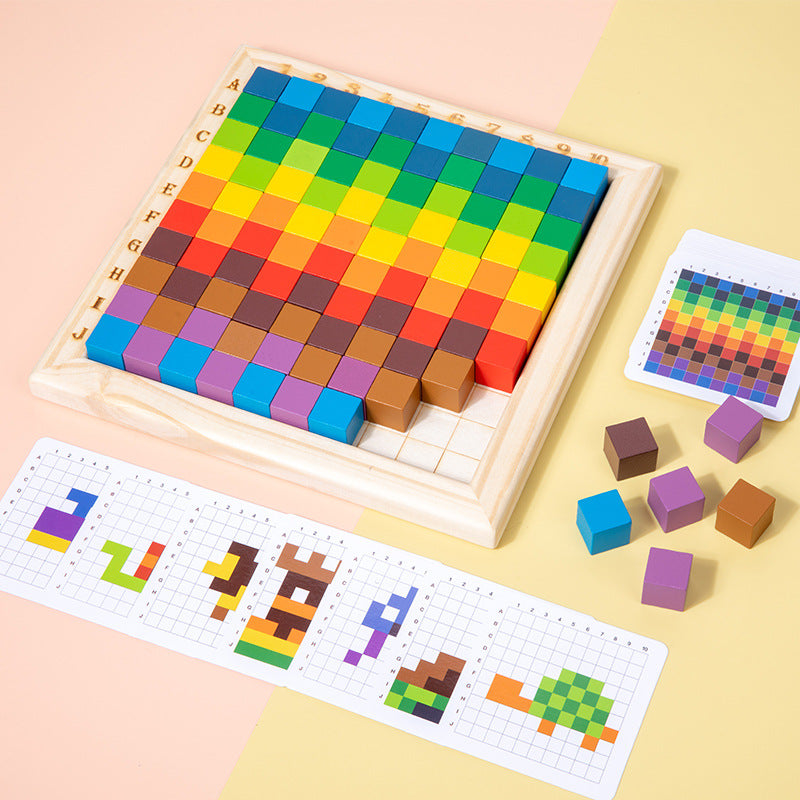 Montessori Kleur-, Letter- En Cijferspel Van Hout