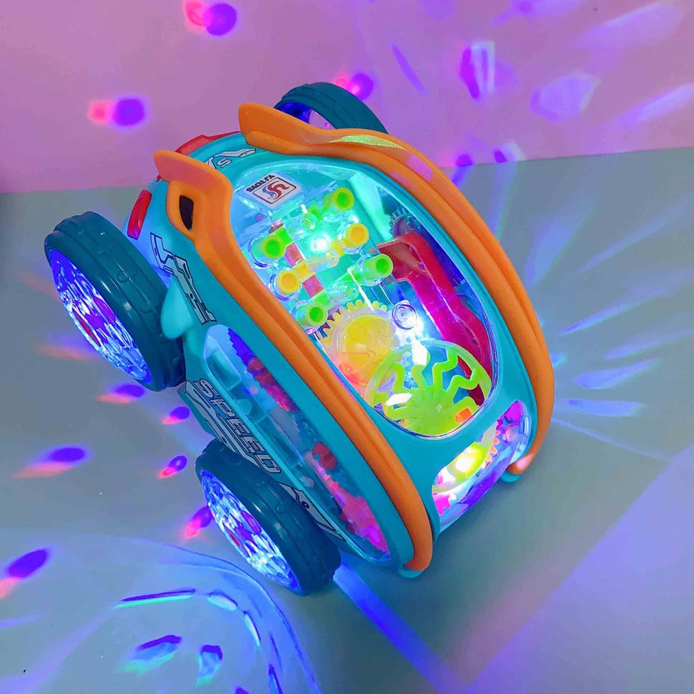 Lichtgevende stuntauto