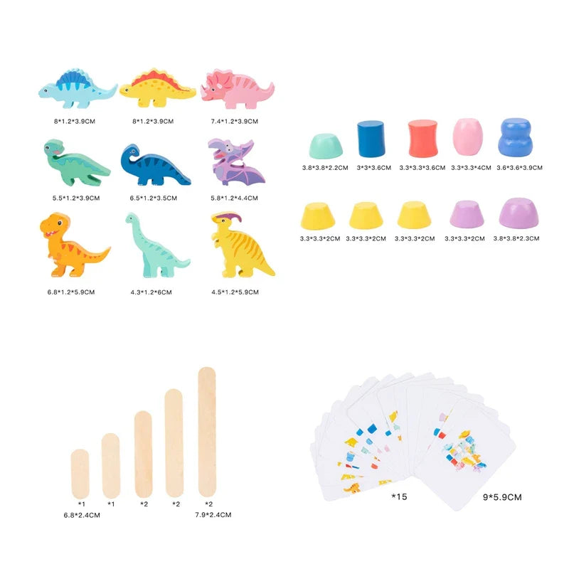 Montessori Dinosaurus Stapelspel