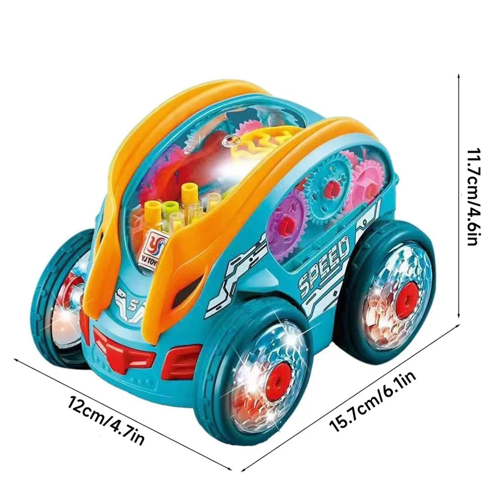 Lichtgevende stuntauto