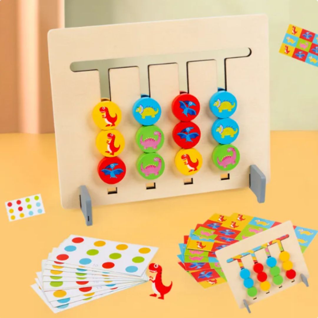 Montessori houten spel voor kleuren- en patroonmatching