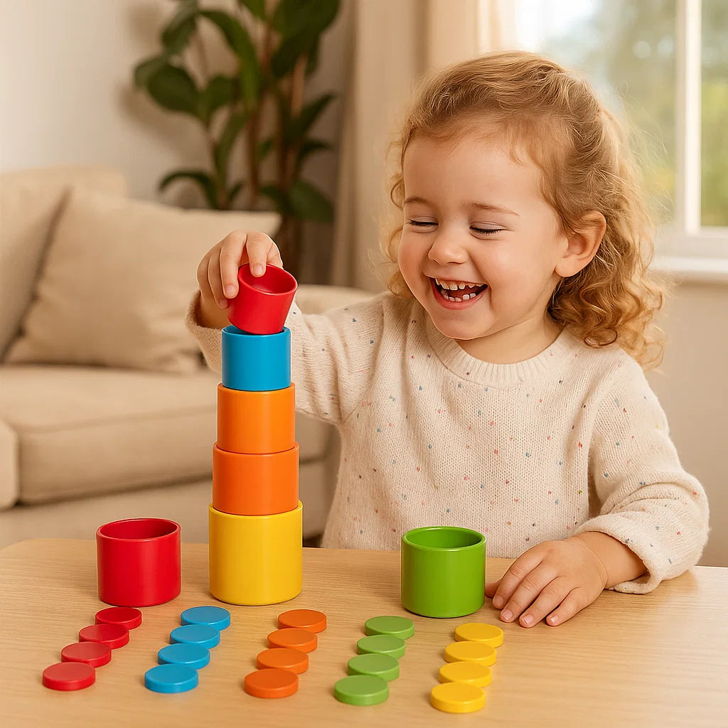 Montessori Stapelbaar Bekerspeelgoed