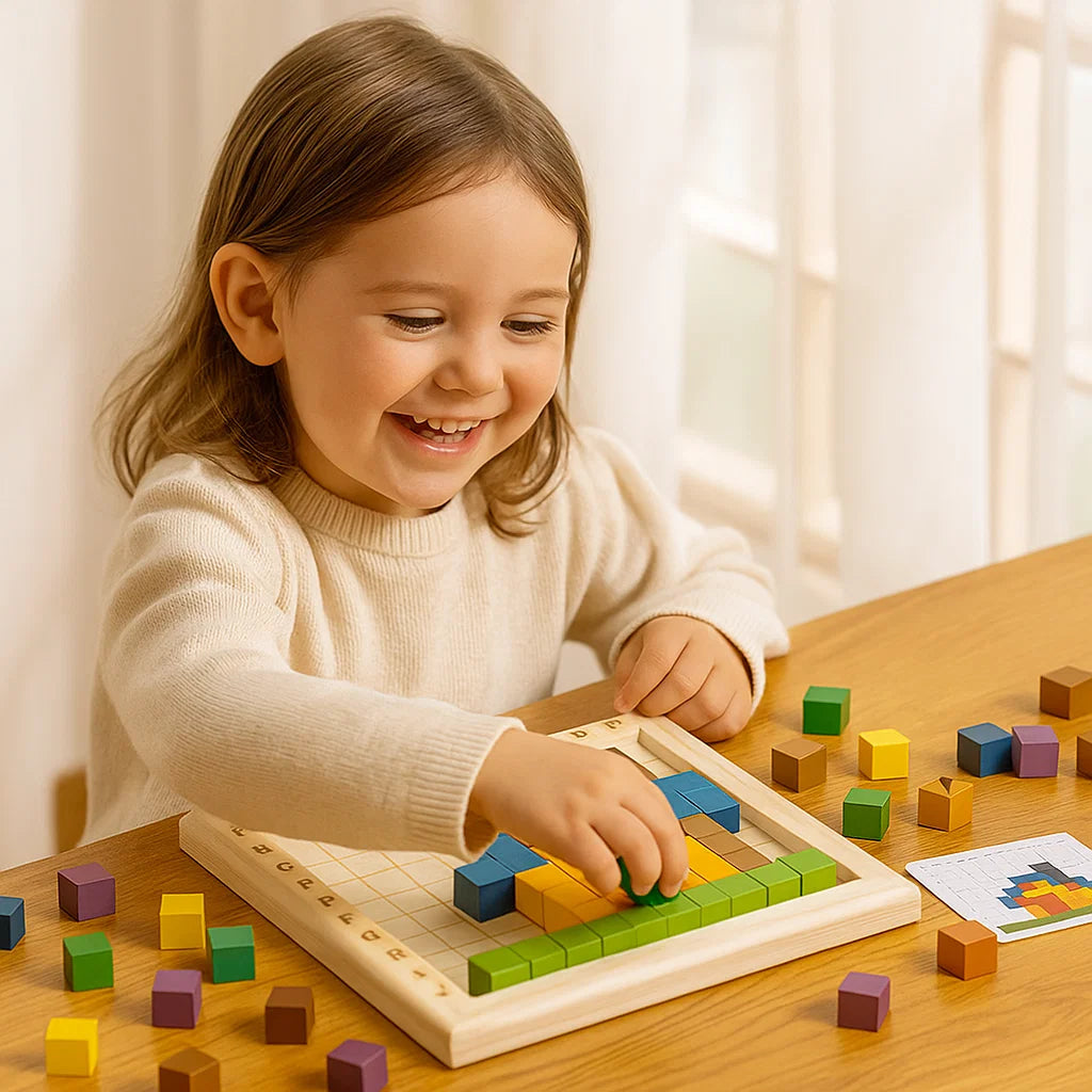 Montessori Kleur-, Letter- En Cijferspel Van Hout