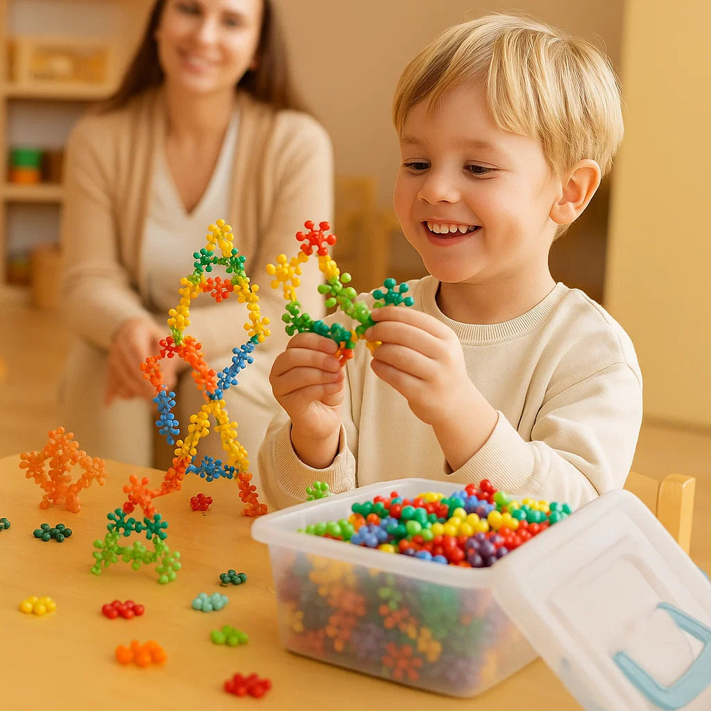 Creatieve Montessori Sneeuwvlok Bouwstenen