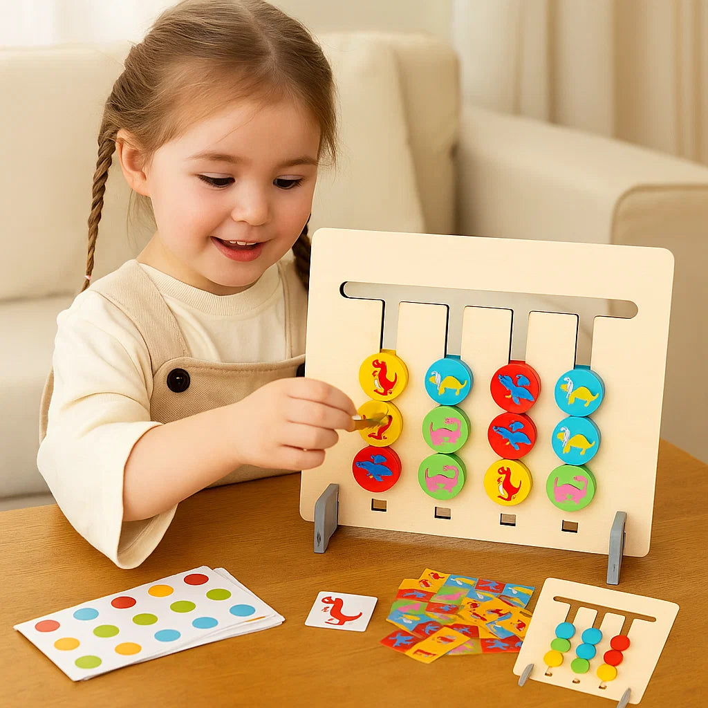 Montessori houten spel voor kleuren- en patroonmatching