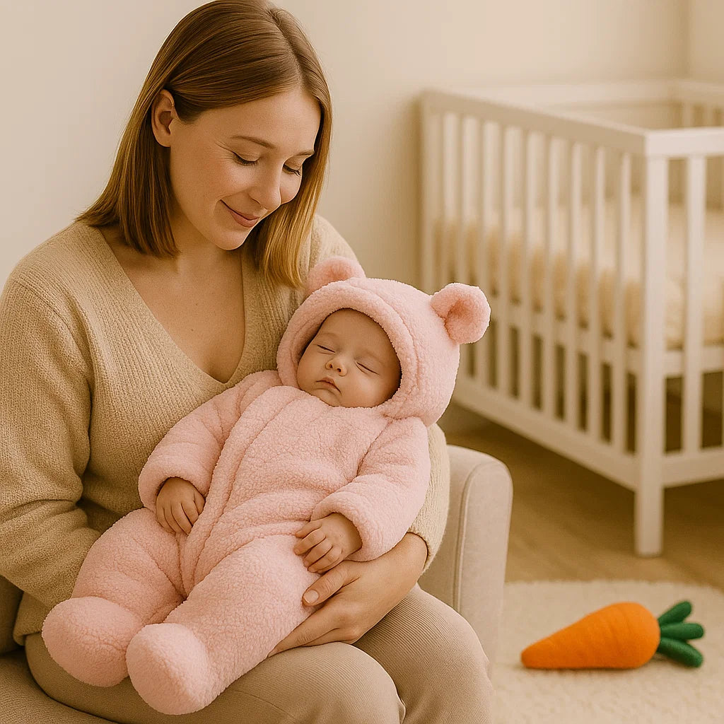 Babydeken en pyjama met beerdesign