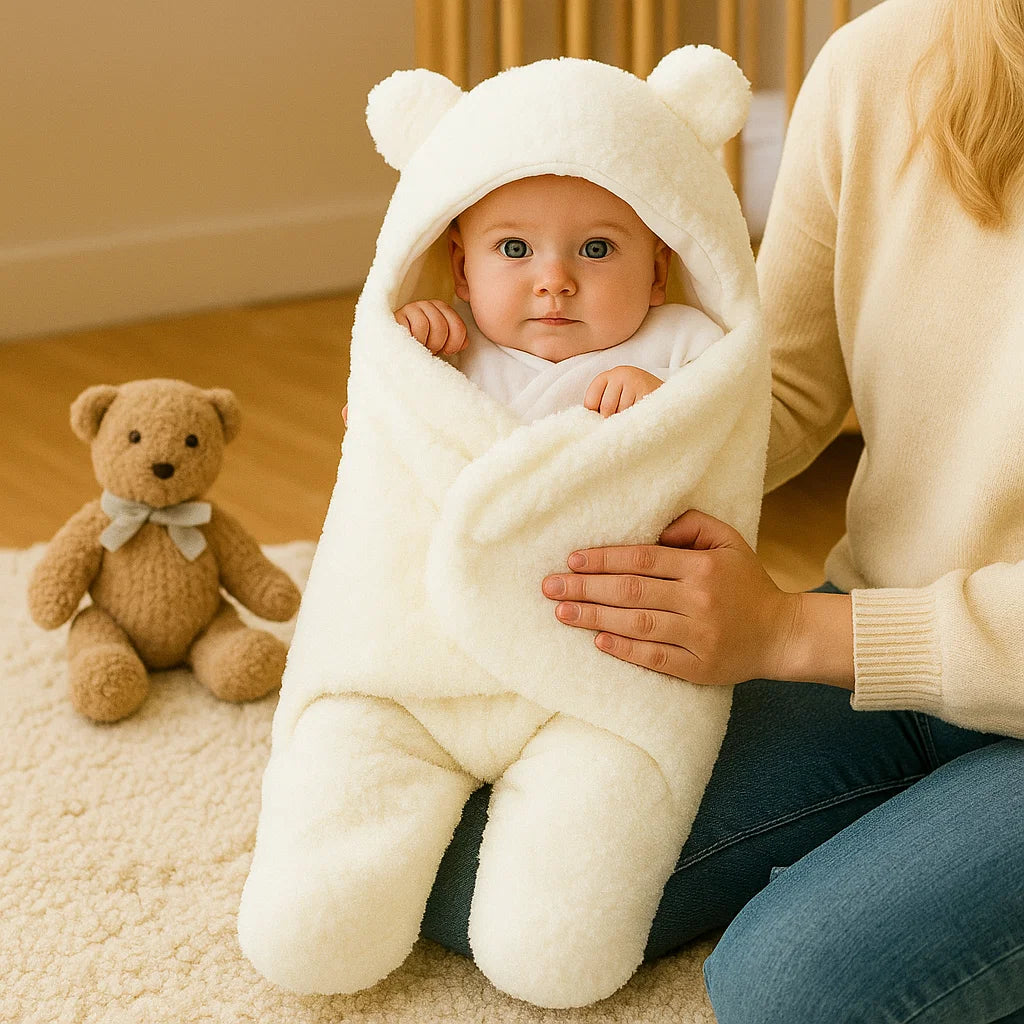 Babydeken en pyjama met beerdesign