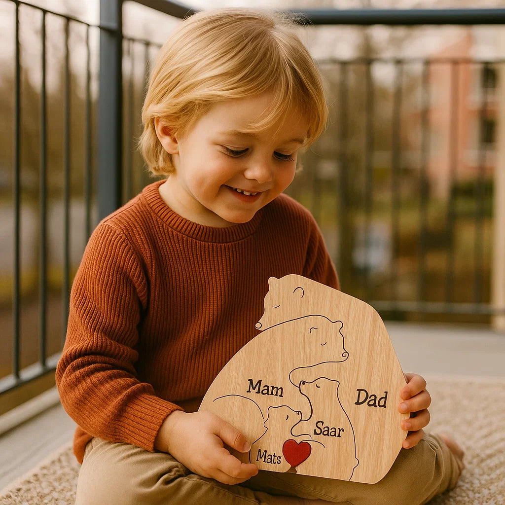 Handgemaakte gepersonaliseerde berenfamilie
