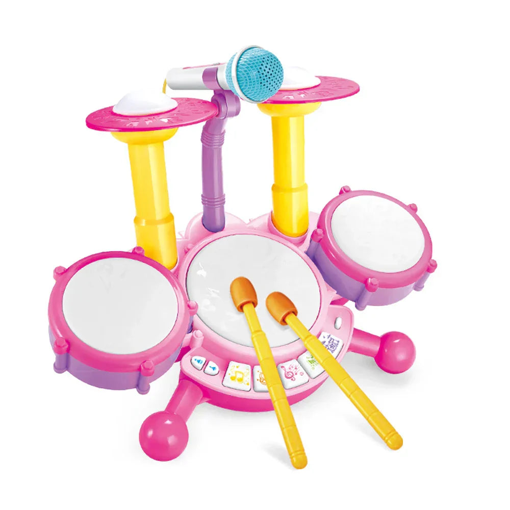 Elektronisch Kinderdrumstel - Muzikaal Speelgoed met Licht- en Geluidseffecten