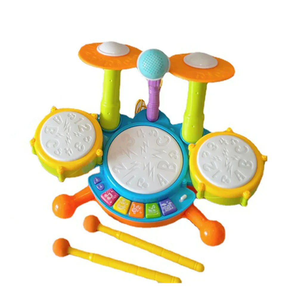 Elektronisch Kinderdrumstel - Muzikaal Speelgoed met Licht- en Geluidseffecten