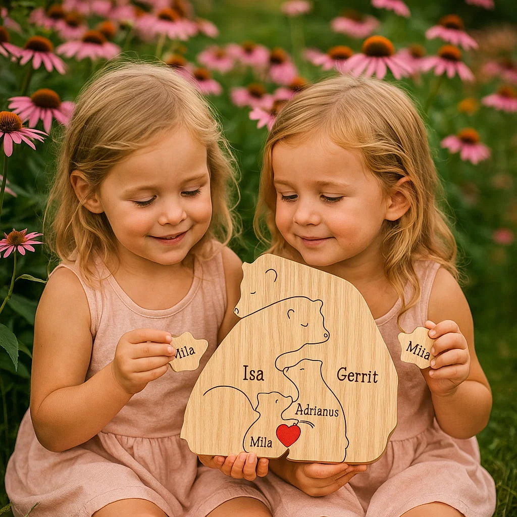 Handgemaakte gepersonaliseerde berenfamilie