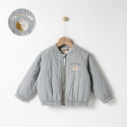 Katoenen Winterjas met Borduursel voor Kinderen - Knus en Warm