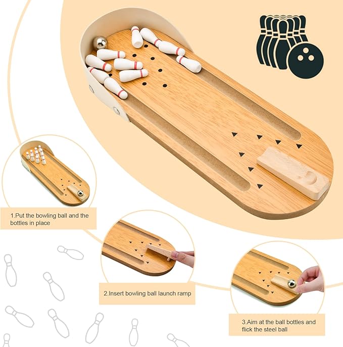 Mini Bowling - Houten Bowlingbaan Voor Thuis