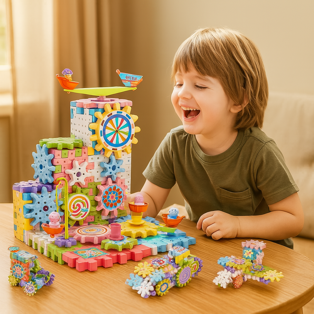 Roterend Montessori Tandwiel-Bouwspeelgoed