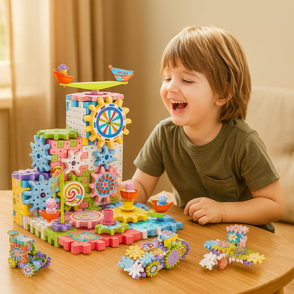 Roterend Montessori Tandwiel-Bouwspeelgoed