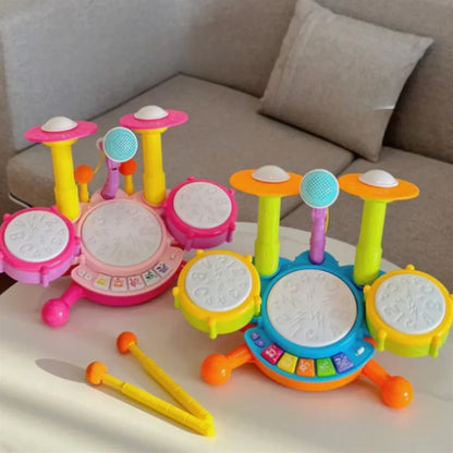 Elektronisch Kinderdrumstel - Muzikaal Speelgoed met Licht- en Geluidseffecten