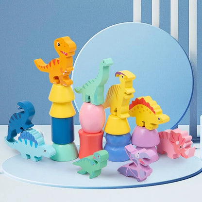 Montessori Dinosaurus Stapelspel