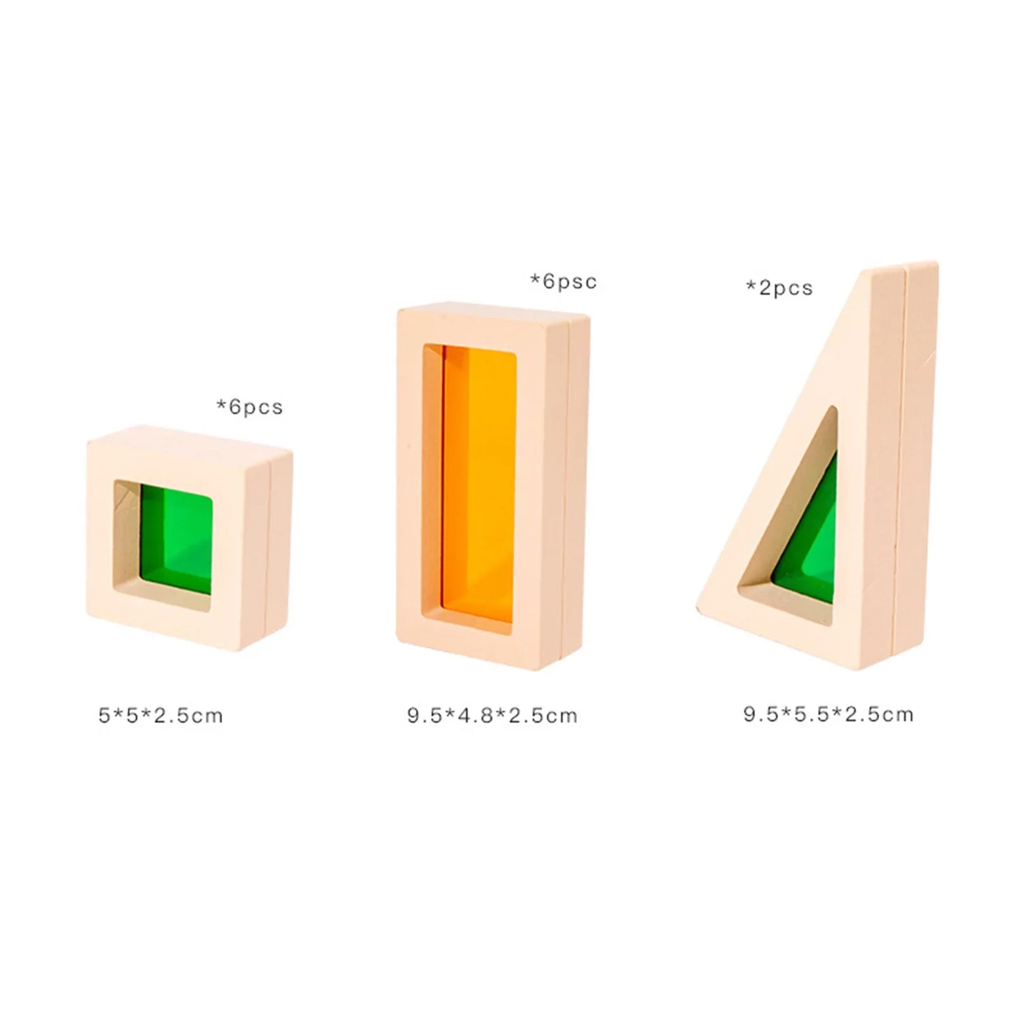 Creatieve Montessori Houten Bouwstenen met Verschillende Kernen
