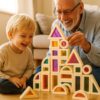 Creatieve Montessori Houten Bouwstenen met Verschillende Kernen