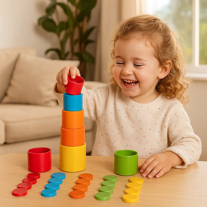 Montessori Stapelbaar Bekerspeelgoed