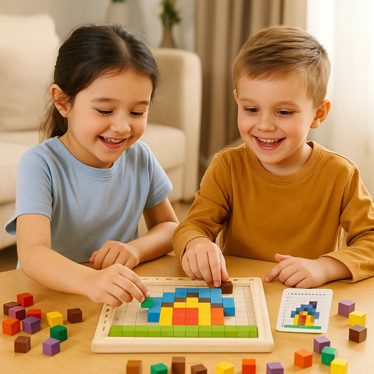Montessori Kleur-, Letter- En Cijferspel Van Hout