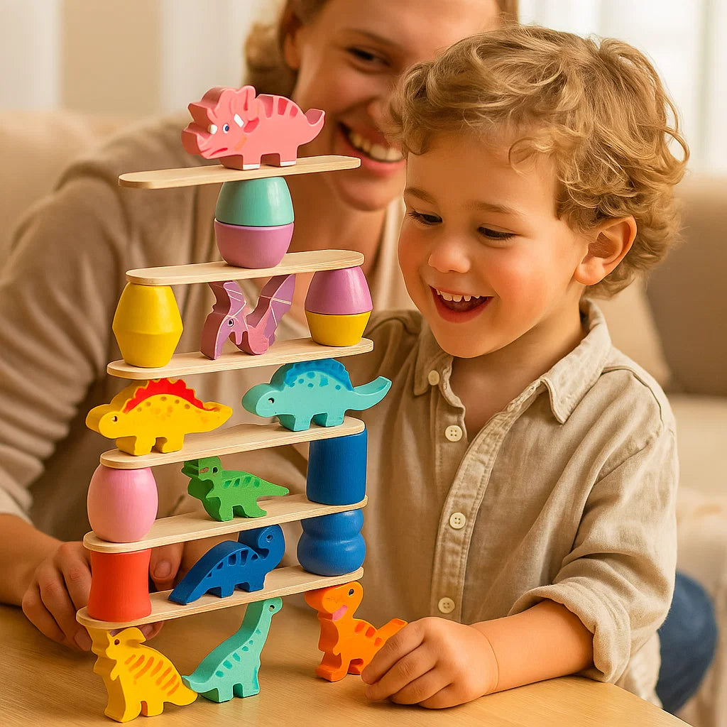 Montessori Dinosaurus Stapelspel