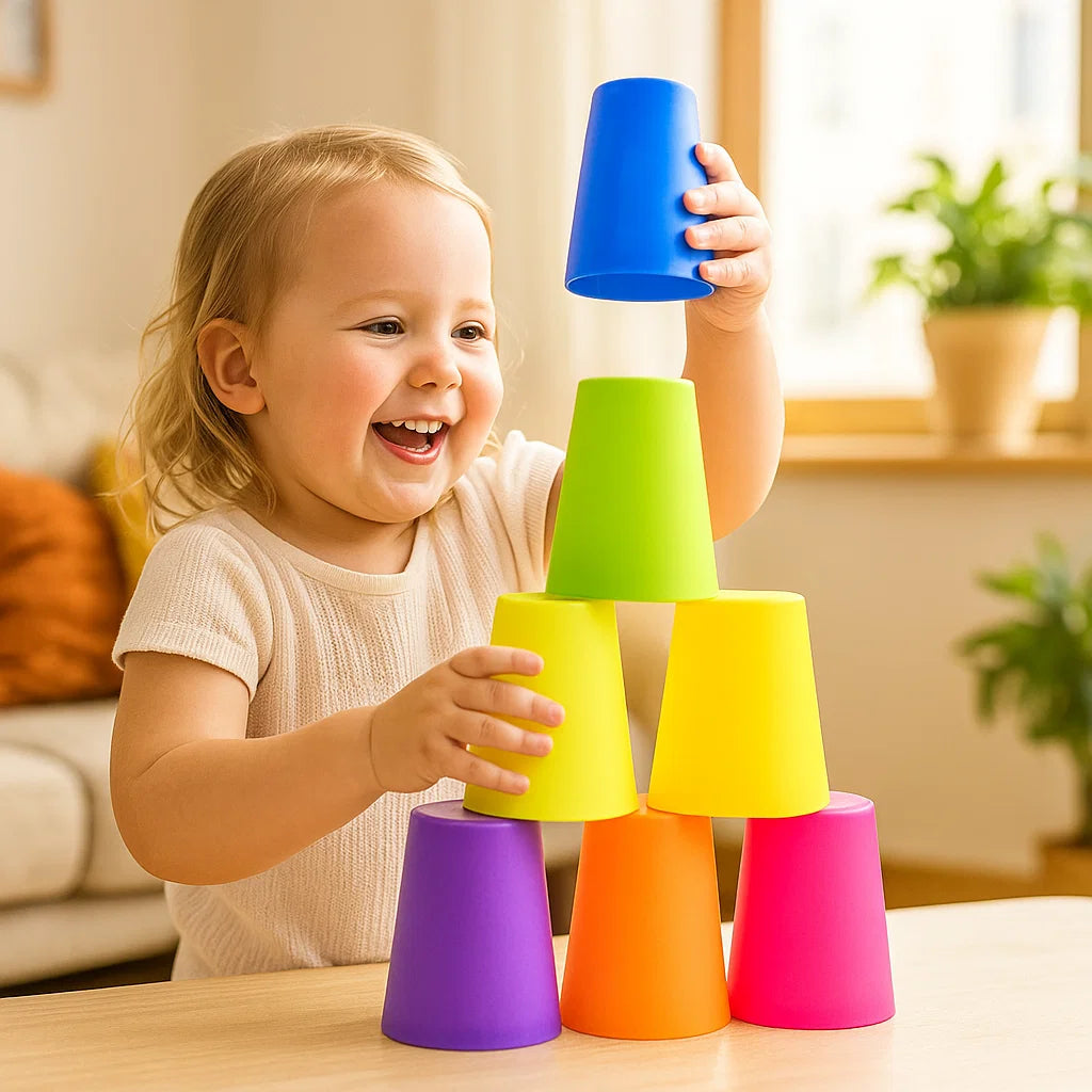 Montessori Becherstappel Spiel