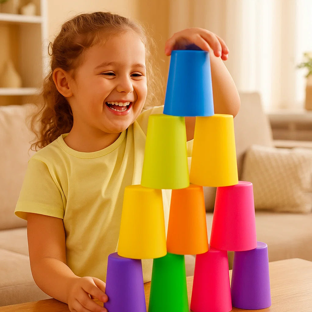 Montessori Becherstappel Spiel