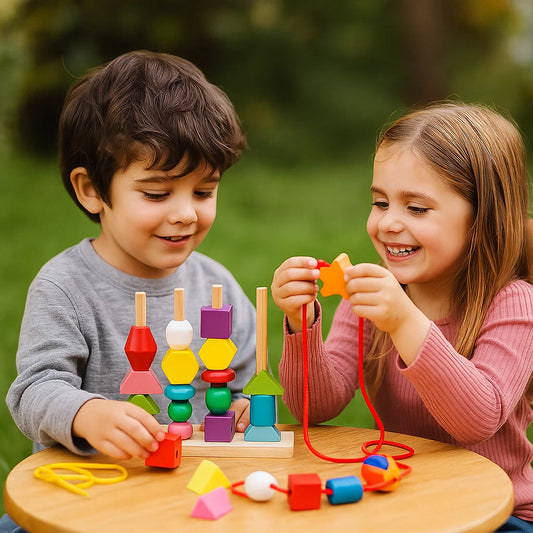 Montessori Kleuren en Vormen Draadspeelgoed van Hout