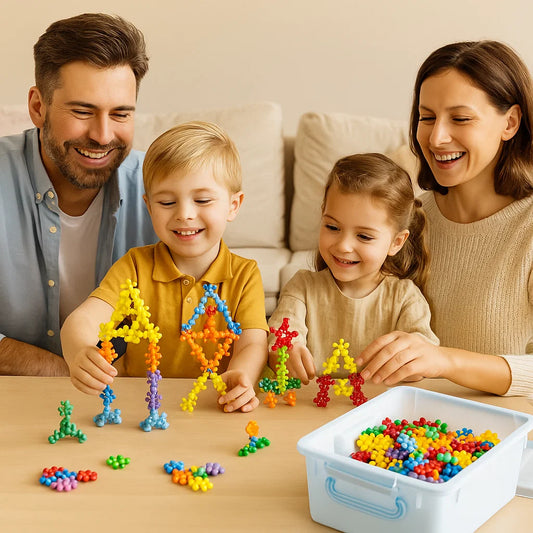 Creatieve Montessori Sneeuwvlok Bouwstenen