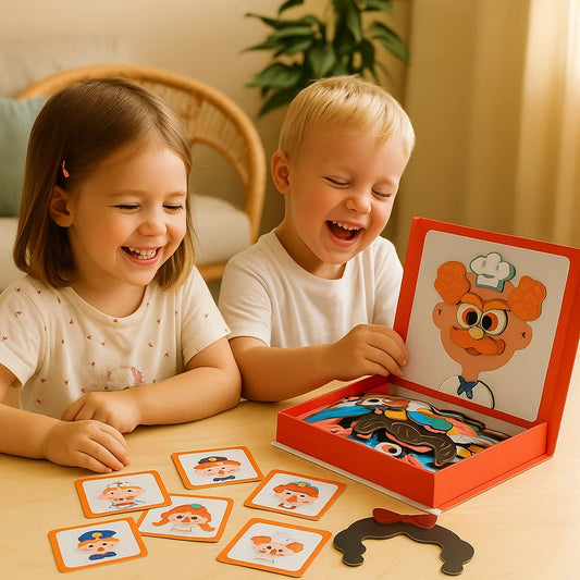 Educatieve gezichtsuitdrukking leerpuzzel voor kinderen