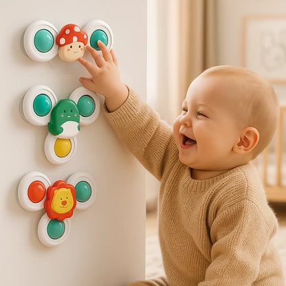 Schattige zuignap-draaispeelgoed set voor baby’s – 3 stuks