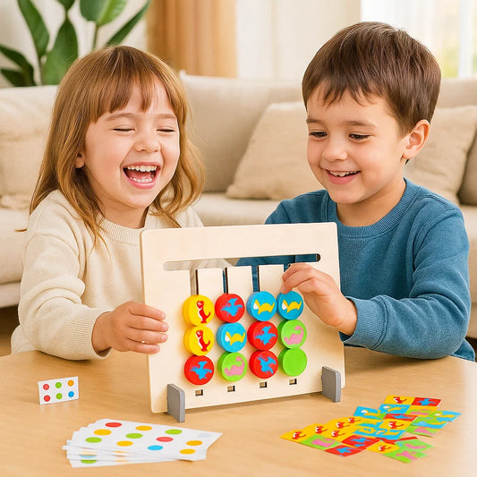 Montessori houten spel voor kleuren- en patroonmatching