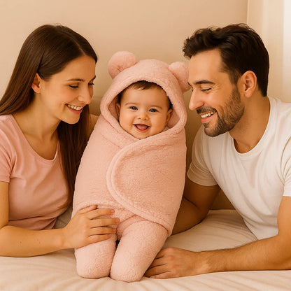 Babydeken en pyjama met beerdesign