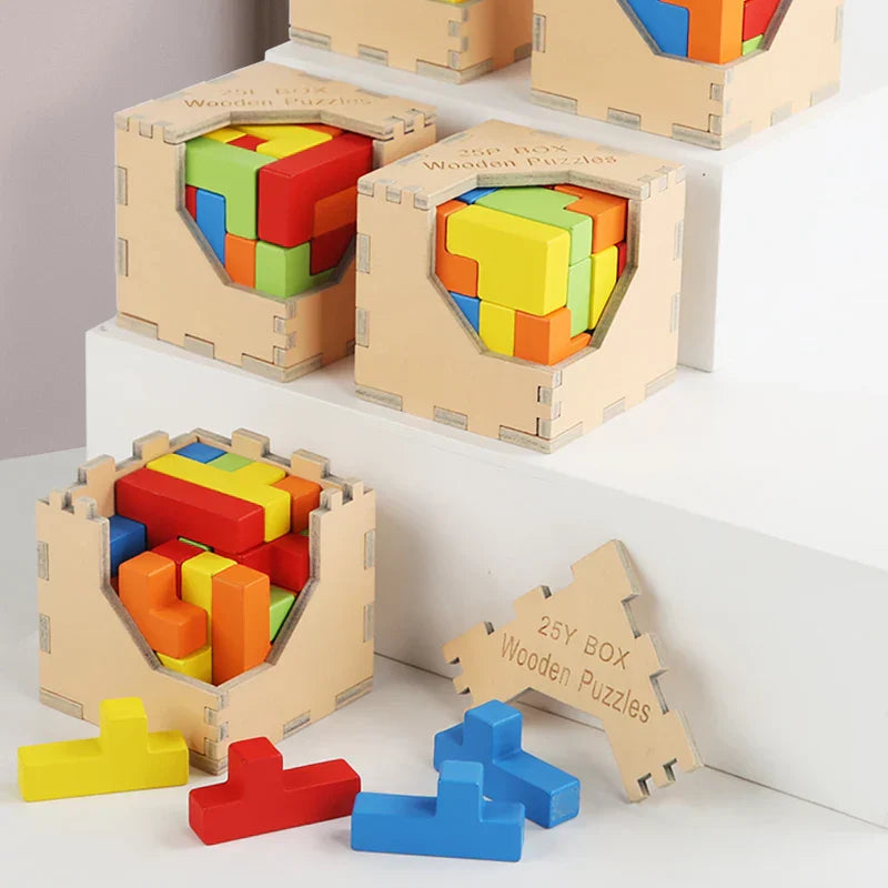 Cricky Fun - 3d Houten Tetris Puzzel voor Kinderen en Volwassenen