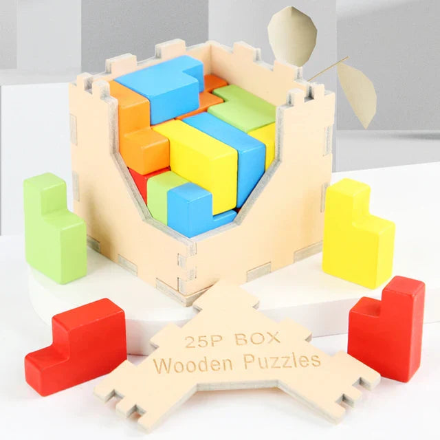 Cricky Fun - 3d Houten Tetris Puzzel voor Kinderen en Volwassenen
