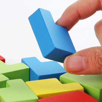 Cricky Fun - 3d Houten Tetris Puzzel voor Kinderen en Volwassenen