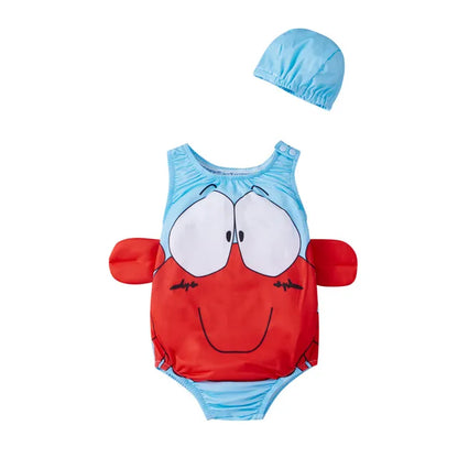 Bescherming In De Zon Kinderzwempak Met Krabdesign - Comfortabel Zwempak Met UV bescherming