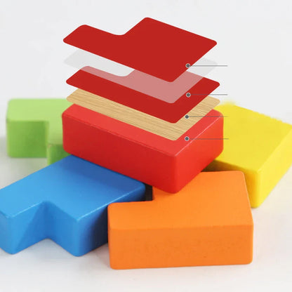Cricky Fun - 3d Houten Tetris Puzzel voor Kinderen en Volwassenen