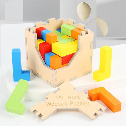 Cricky Fun - 3d Houten Tetris Puzzel voor Kinderen en Volwassenen