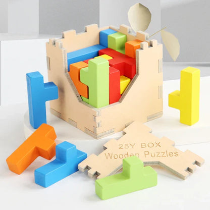 Cricky Fun - 3d Houten Tetris Puzzel voor Kinderen en Volwassenen