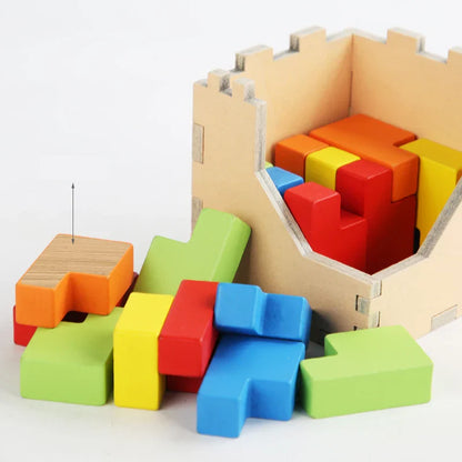 Cricky Fun - 3d Houten Tetris Puzzel voor Kinderen en Volwassenen